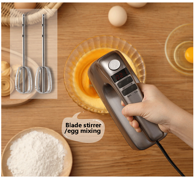 9-Speed Electric Hand Mixer Food Grinder Flour Mixture Cake Maker Machine Dough Whiskers Bread Beater Electric Hand Blender