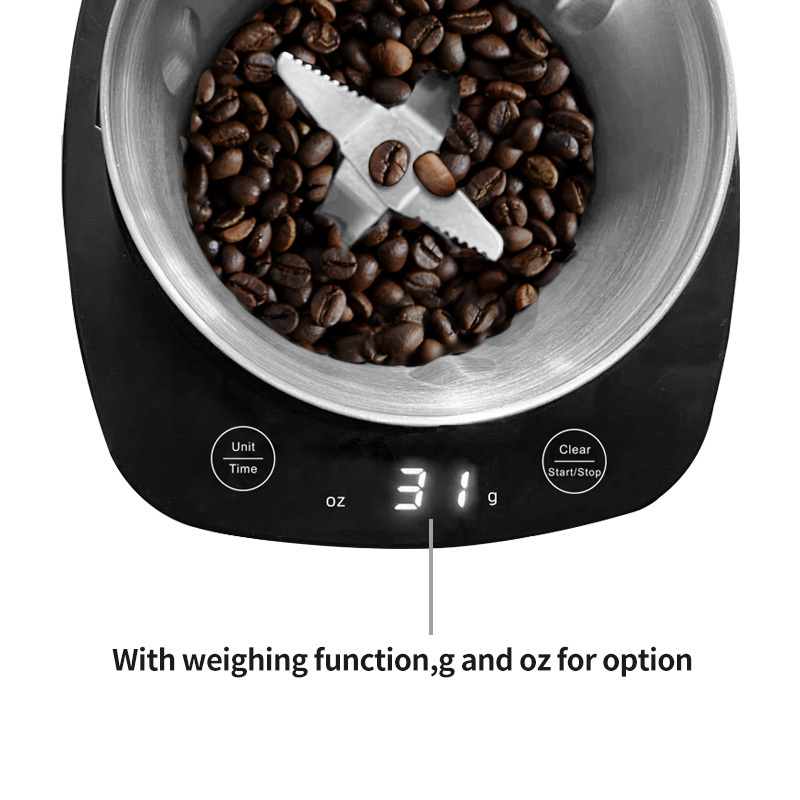 Efficient Grinding Electric Coffee Grinder Stainless Steel Coffee Grinding Expresso Machine Burr Coffee Bean Grinder