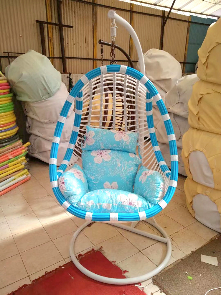 PE rattan hanging egg swing chair