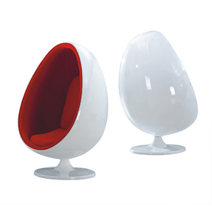 Fiberglass egg chair with speaker