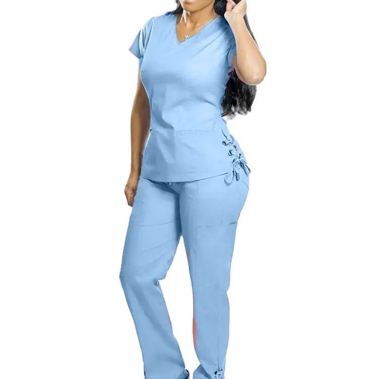 Newline Top Quality Breathable Womens Nursing Scrub Sets Straight Pants Tall Hospital Uniforms Cute Nursing Scrubs Sexy In Stock