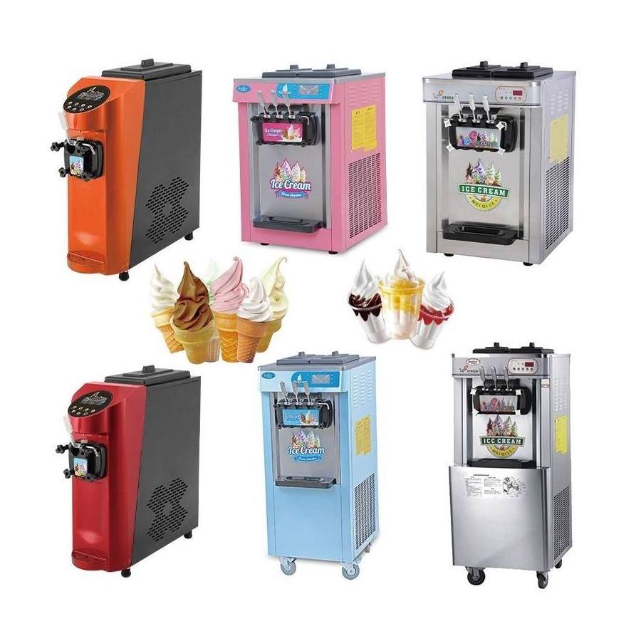 Softserve Ice Cream Machine Domestic Ice Cream Machine Electrique Ice Cream Maker Machine on Wheels