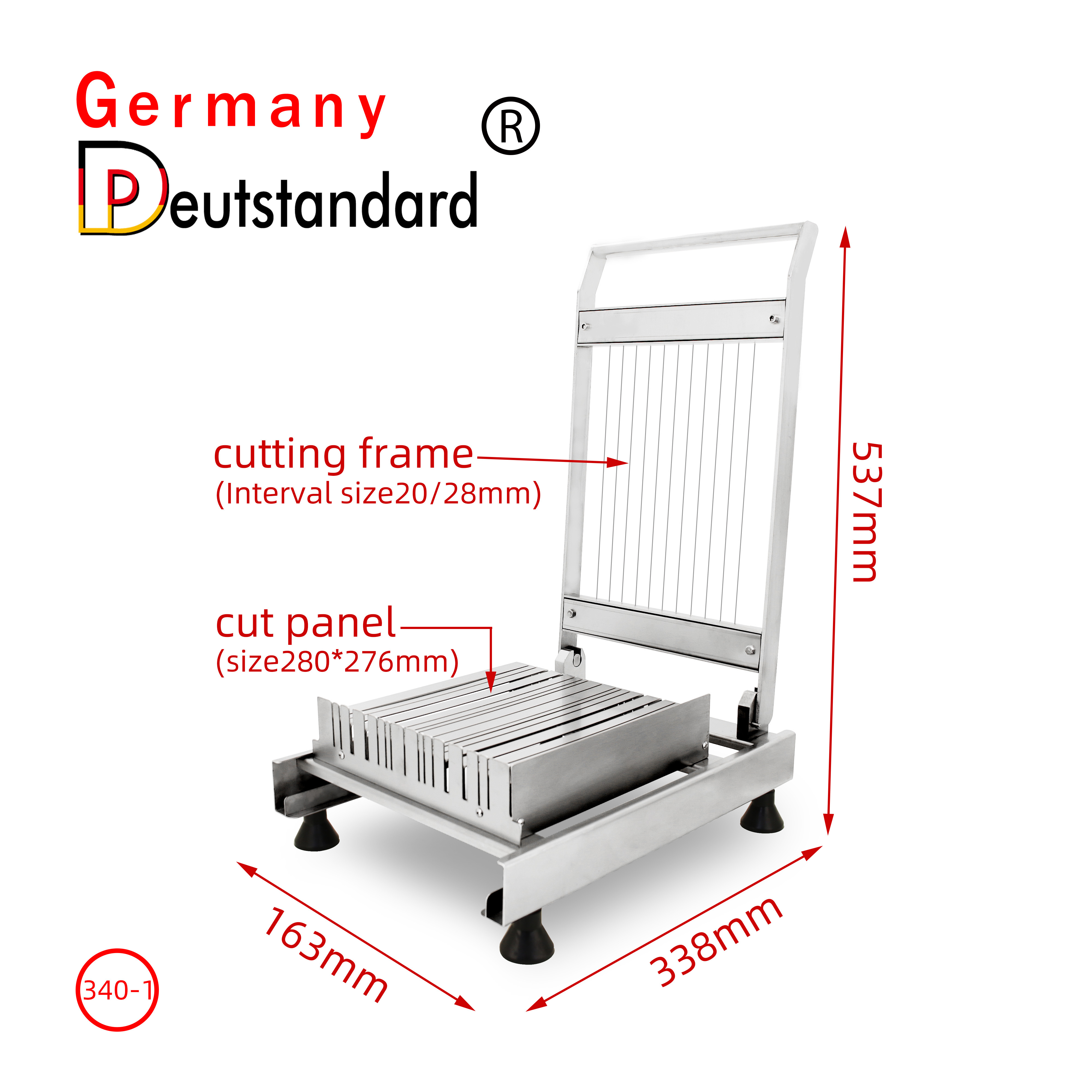 Germany Deutstandard NP-340-1 Manual Chocolate Cutting Machine High Quality Stainless Steel Soft Sweets Jelly Guitar Cutter