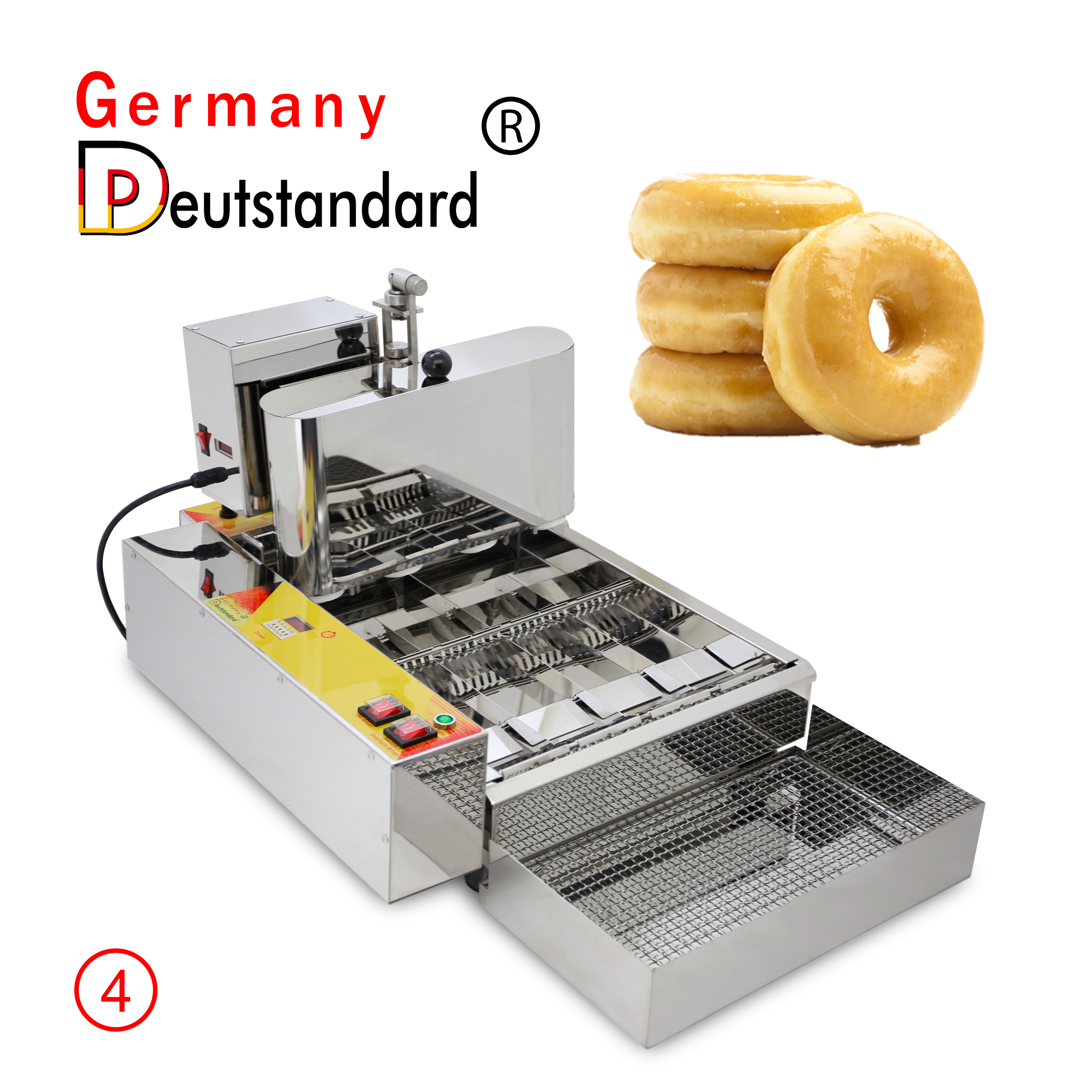 commercial electric automatic doughnut making machine 4 rows mini donut fryer frying machine