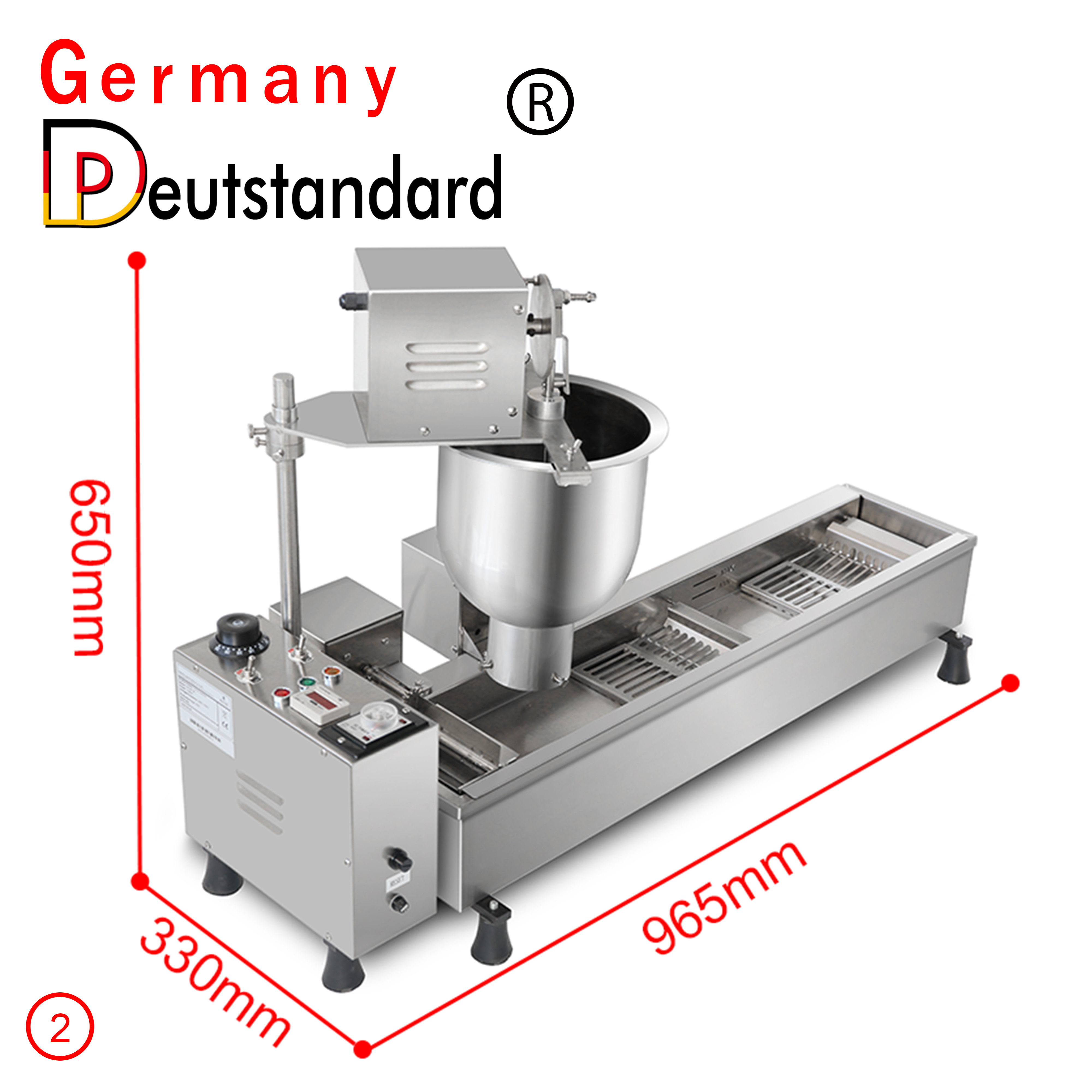 Germany Deutstandard NP-2 Mini Donut Maker Commercial 304 Stainless Steel 3 Sizes Donut Moulds Full-Automatic Doughnut Maker