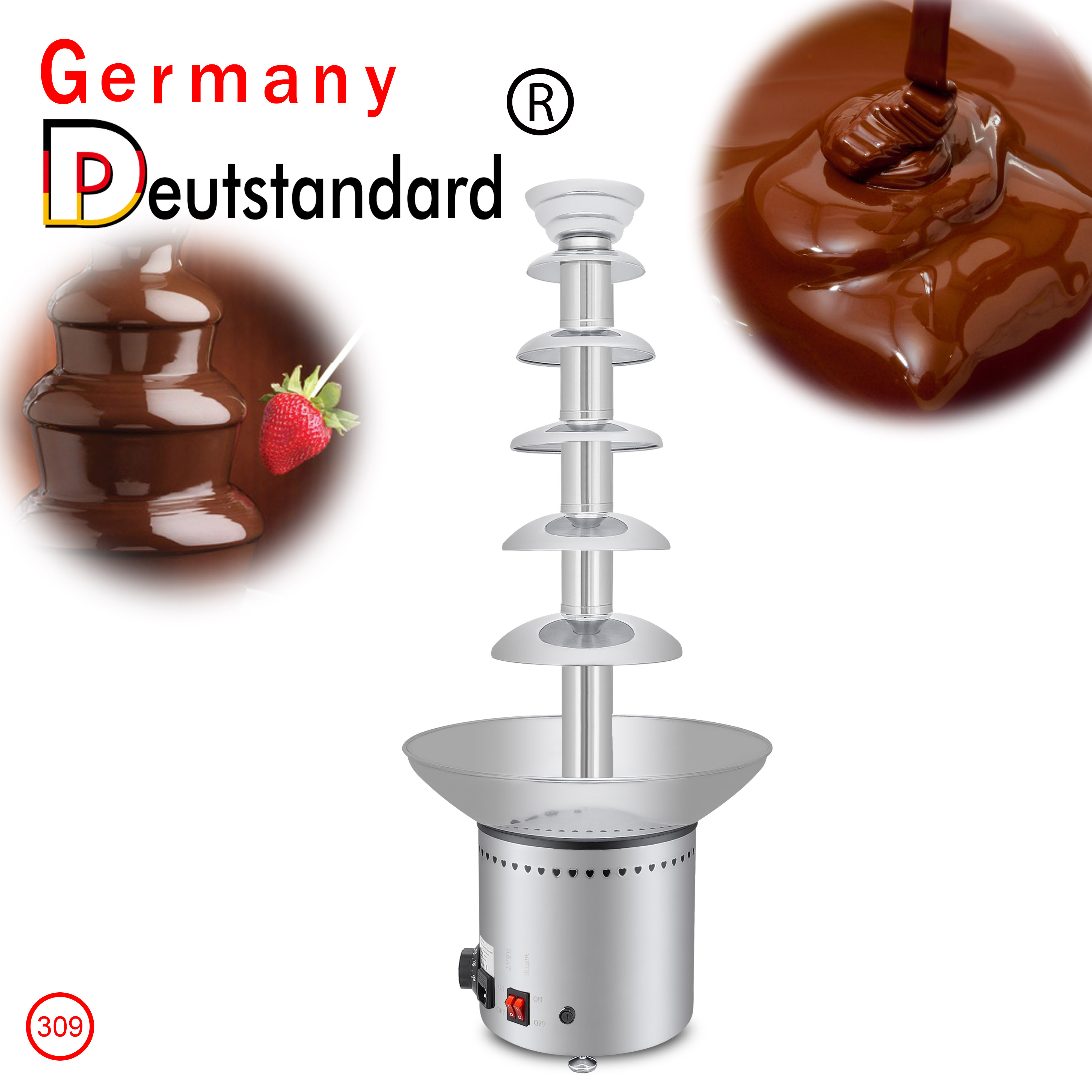 Hotel Catering Equipment 4/5/6/7 Tier Electric Large 6 Tier Chocolate Fountain /