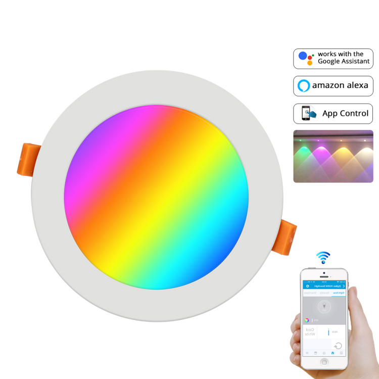 Smart Lighting 4 Inch 6 Inch 16w Color Changing Led Recessed Downlights Rgb Daylight 5000k Canless Led Lights