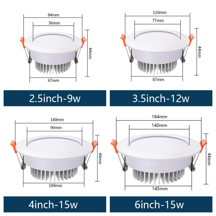 WiFi Smart LED Downlight Dimming Round Recessed Spot Light 9W RGB Compatible with tuya