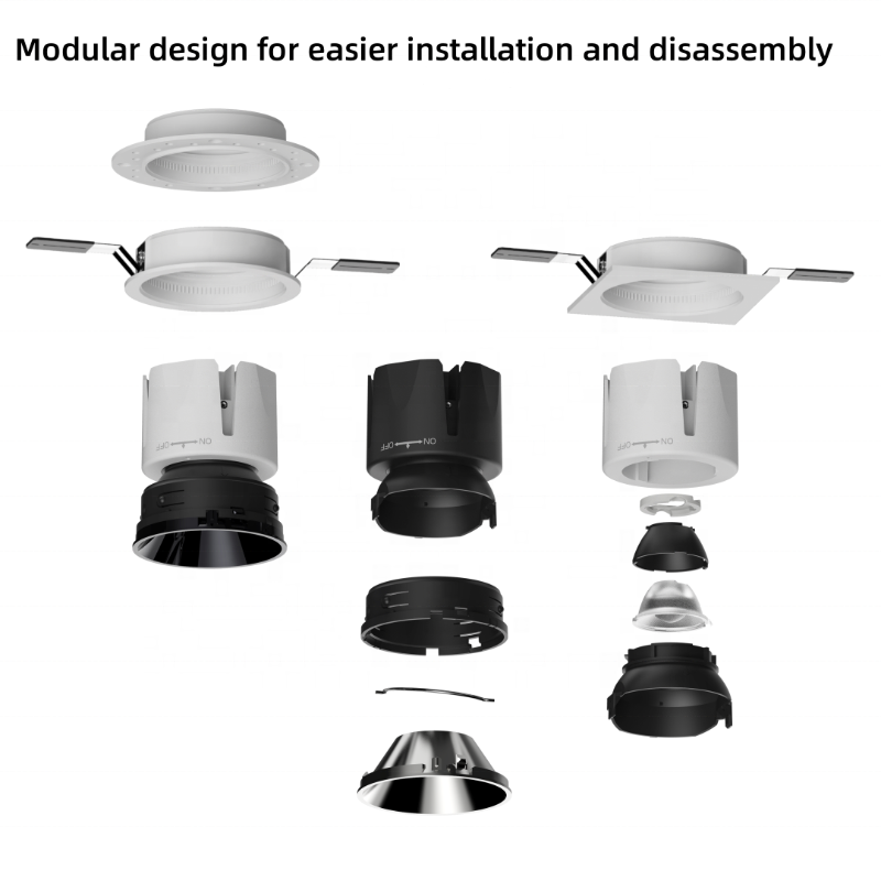 Led Spotlight For Home Hotel Lamp Black COB Recessed Ceiling Light Rotating Led Flood Spot Light 3w 5w 7w 9w 12w 15w