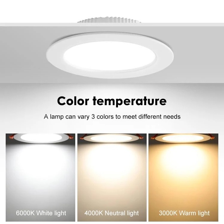 15w 12w 7w 5w recessed down light adjustable led round panel ceiling light hotel downlight