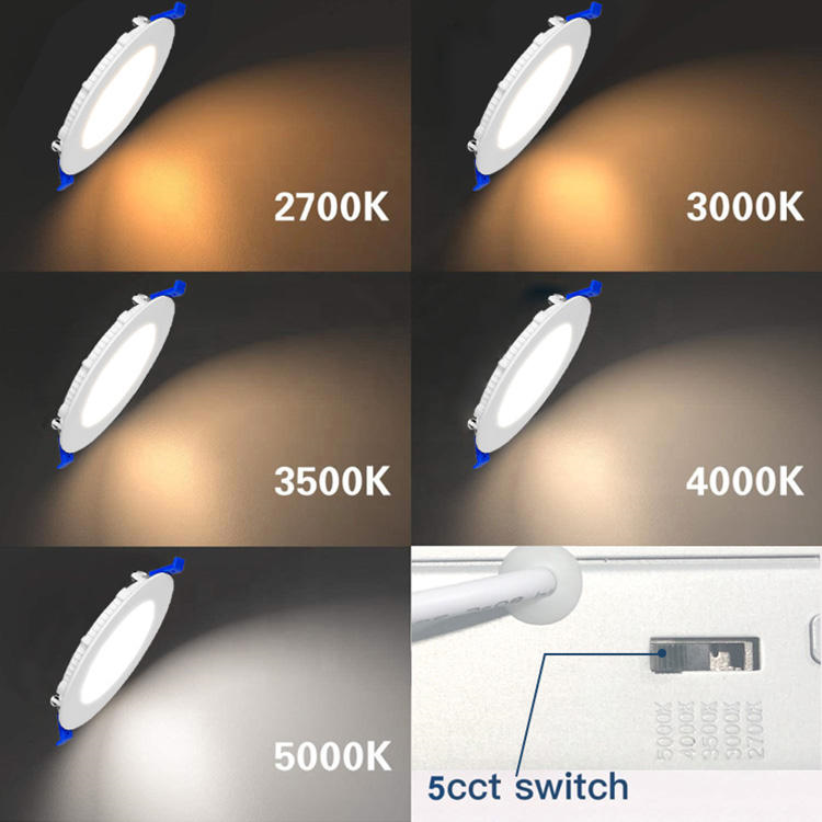 LED Pot Light 4 Inch 6 Inch Super Slim Dimmable LED Recessed Down Lamp LED Panel Light with Junction Box