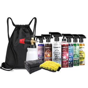 Car Cleaning Kit with Wash Soap Shampoo Tire Shine 16oz Car Care Cleaning 8 Items car care products kit