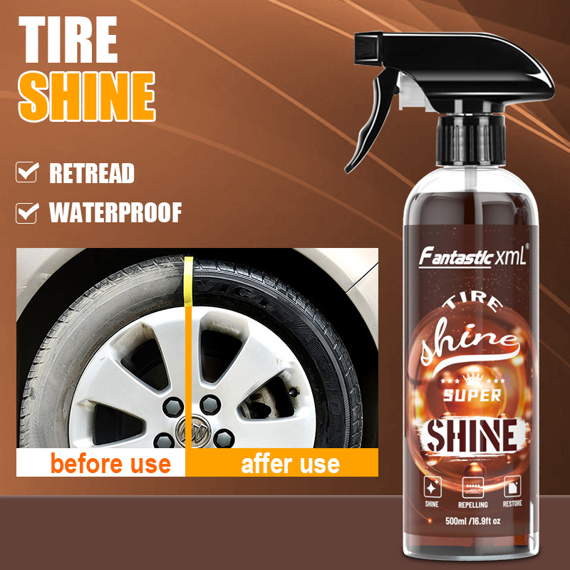 Hot Sale Safe Formula car wash equipmentBest Tire Shine Polish Spray Black silicone tire shine spray