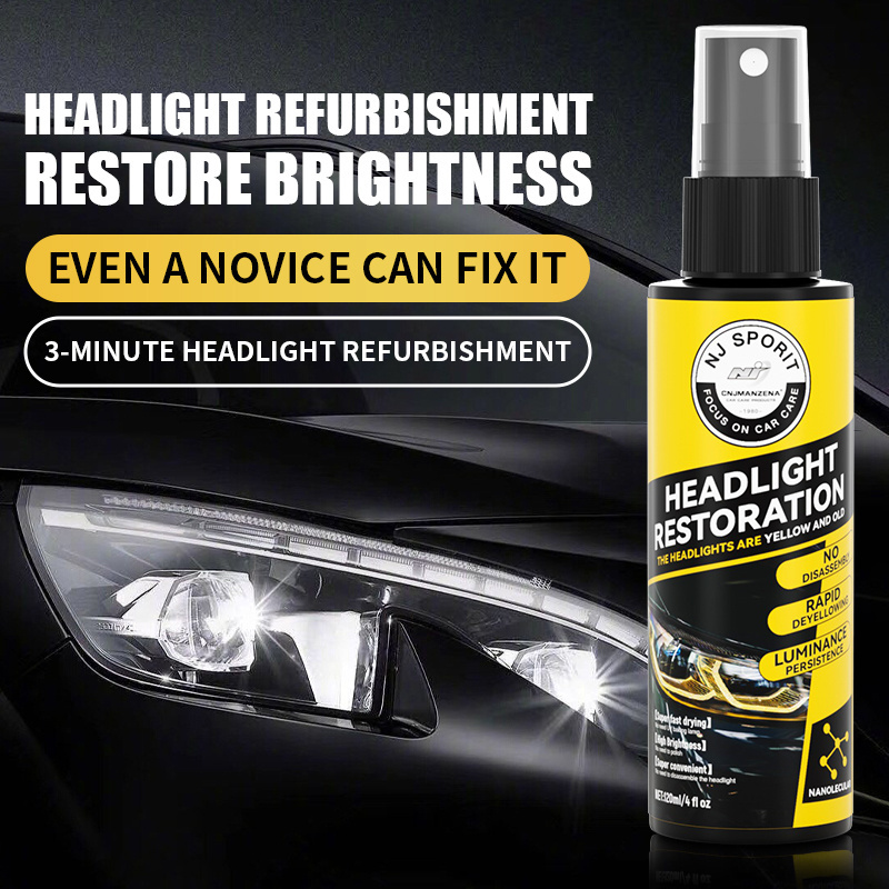 Car Lights Repair Fluid Scratches Quick Bright Polish Headlight Restoration Liquid for Spray