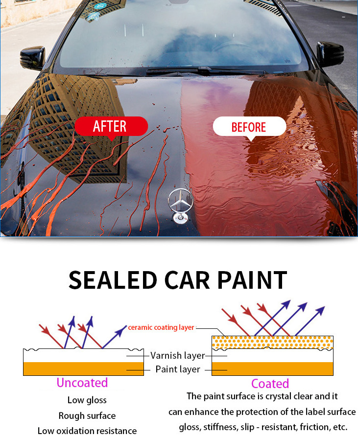 9H nano ceramic coating Anti-scratch Car Liquid Ceramic Coat car Paint Care car compound