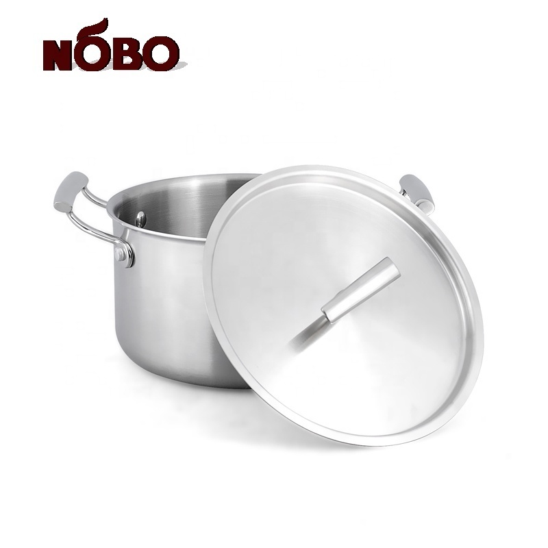 NOBO Heavy Duty Surgical Stainless Steel German Style Tri-ply Cookware Sets with Food Grade Material