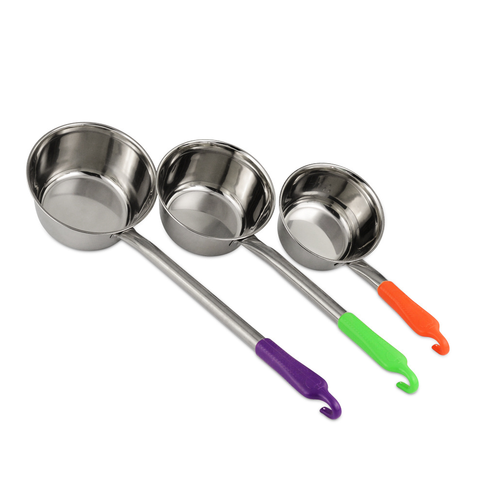 Wholesale high quality korea kitchen metal soup scoop bailer water dipper stainless steel water ladle spoon