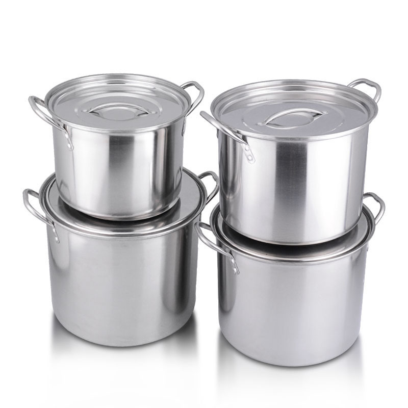 8pcs large commercial cooking pots stock pot sets complete stainless steel kitchen pot with lids