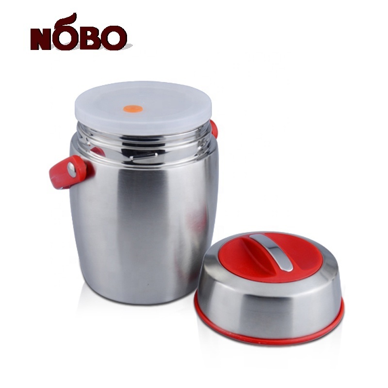 Portable Layer Food Warmer Container Stainless Steel Insulated Thermal Vacuum bento Lunch Box with Handle