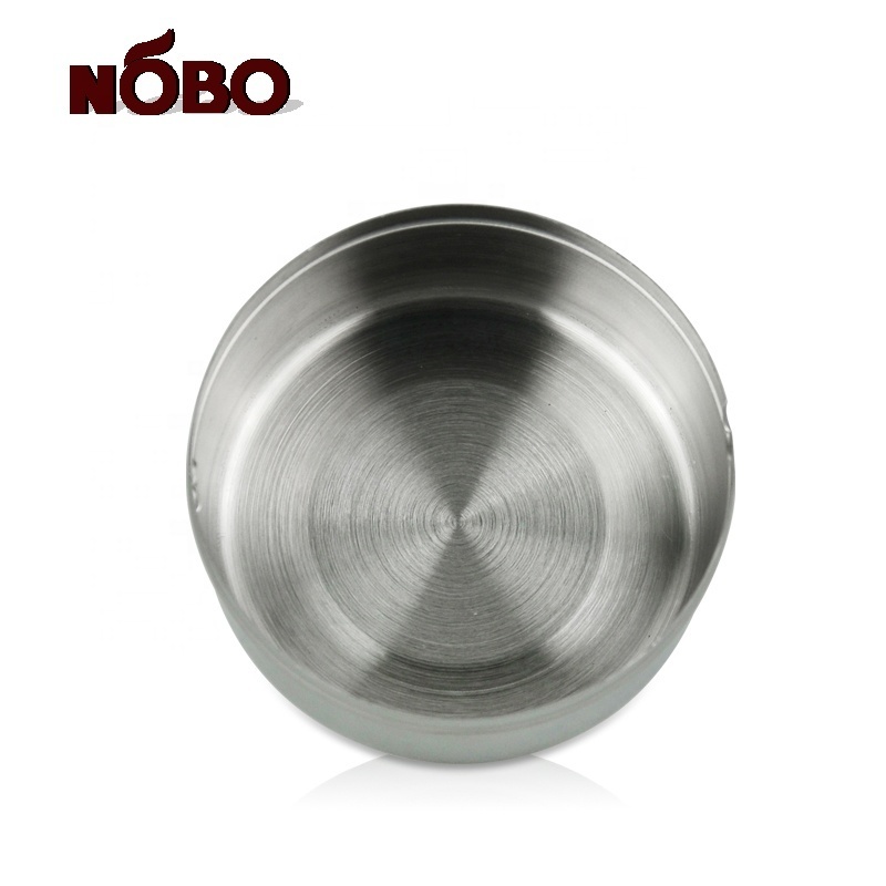 Wholesale metal spinning rotation Press Button Smokeless Ash tray Stainless Steel Custom Cigar Ashtray