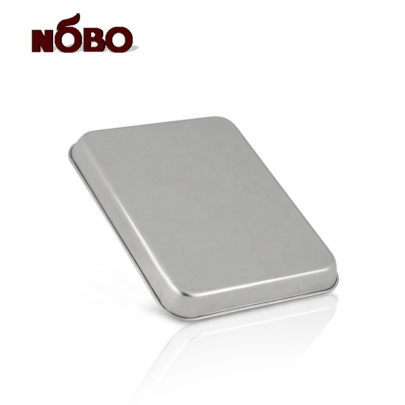 NOBO Food Grade Rectangular Buffet Food Serving Dish Dinner Plate 304 Stainless Steel Bbq Tray