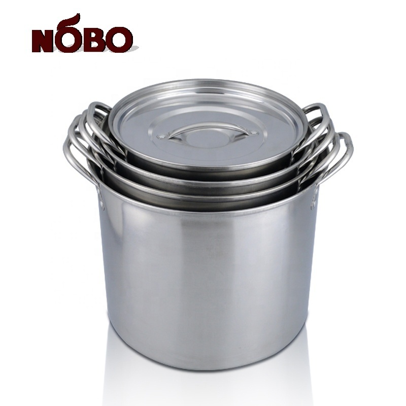 8pcs large commercial cooking pots stock pot sets complete stainless steel kitchen pot with lids