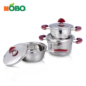 New style high quality stainless steel induction cookware la sera cookware with ss lid