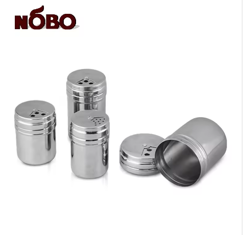 Wholesale Stainless Steel Spice Jars Salt Pepper Shaker Metal Spice Bottle