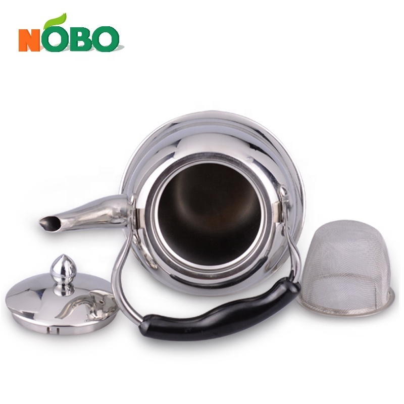 Wholesale antique milk coffee boiling kettle travel water tea pot stainless steel whistling tea kettle for camping