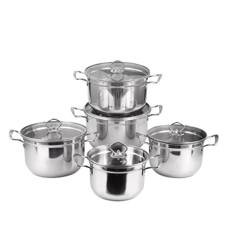 High quality korean stainless steel cookware panela olla de cocina cookingware set cooking pot