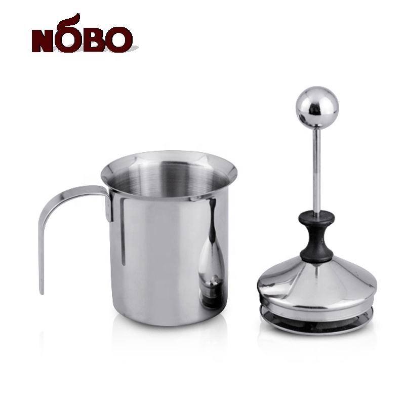 Hot Sale Manual Double Mesh Coffee Cappuccino Milk Foam Maker Stainless Steel Milk Frother Handheld