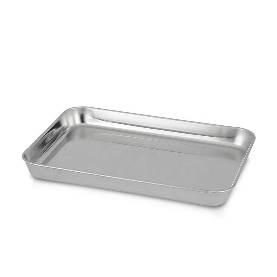 NOBO Food Grade Rectangular Buffet Food Serving Dish Dinner Plate 304 Stainless Steel Bbq Tray