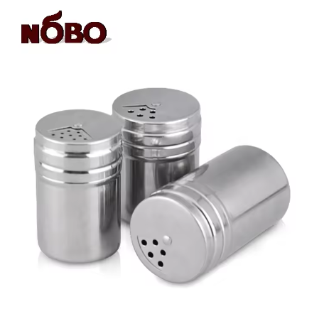 Wholesale Stainless Steel Spice Jars Salt Pepper Shaker Metal Spice Bottle