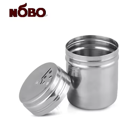 Wholesale Stainless Steel Spice Jars Salt Pepper Shaker Metal Spice Bottle