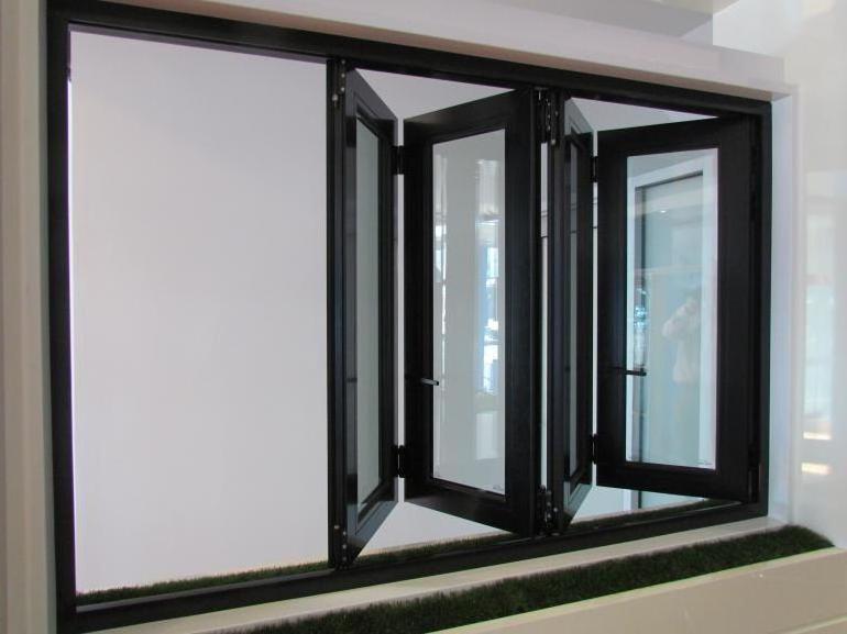 Balcony Latest Design Accordion Awning Aluminium Bi Fold Window Vertical Folding Glass Windows