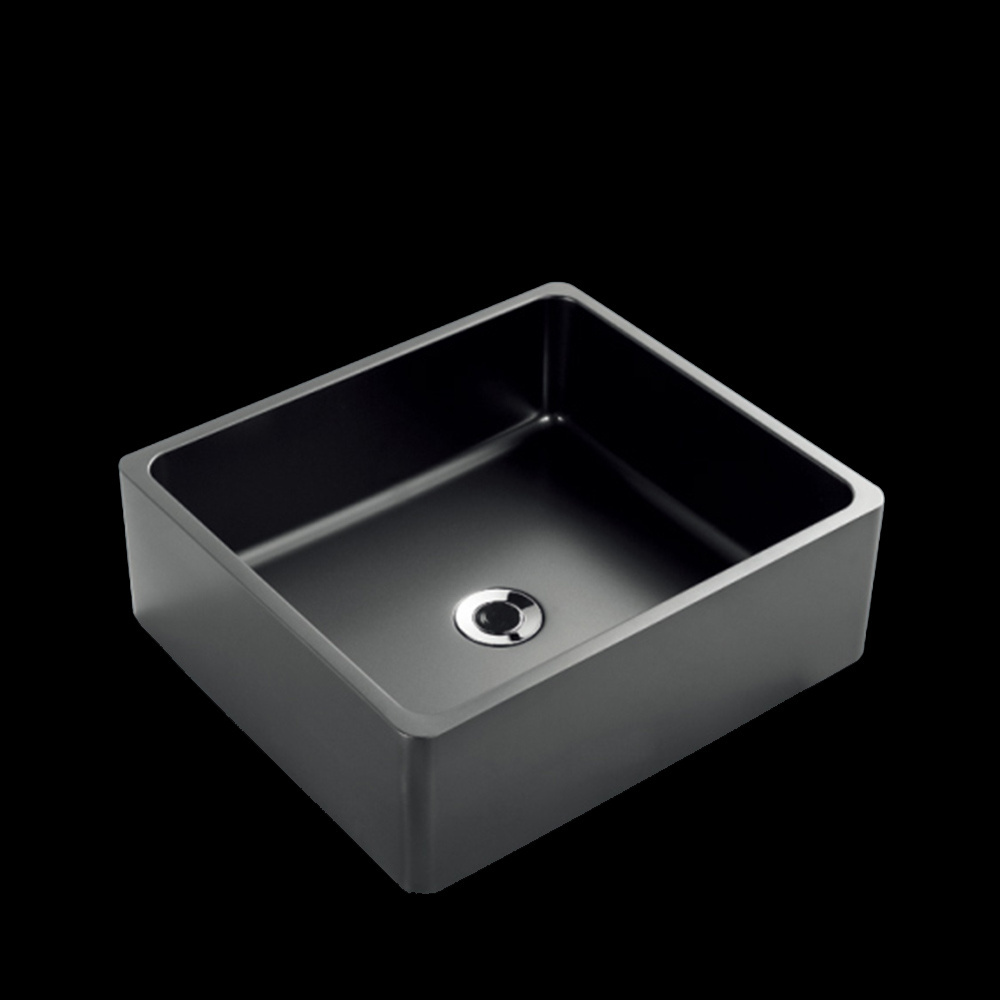 High Quality Modern Designed Bathroom Sanitary Ware 304 Stainless Steel PVC Counter-top Sink Hand Wash Basin