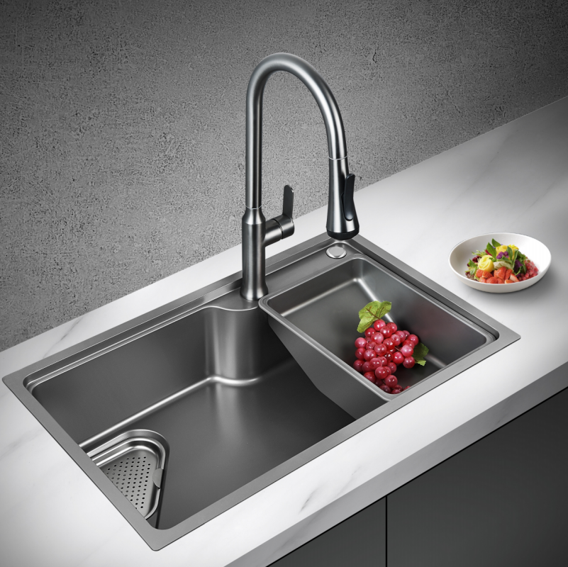 Nano  steps sink 304 stainless steel  kitchen sink single bowl handmade  light luxury sink