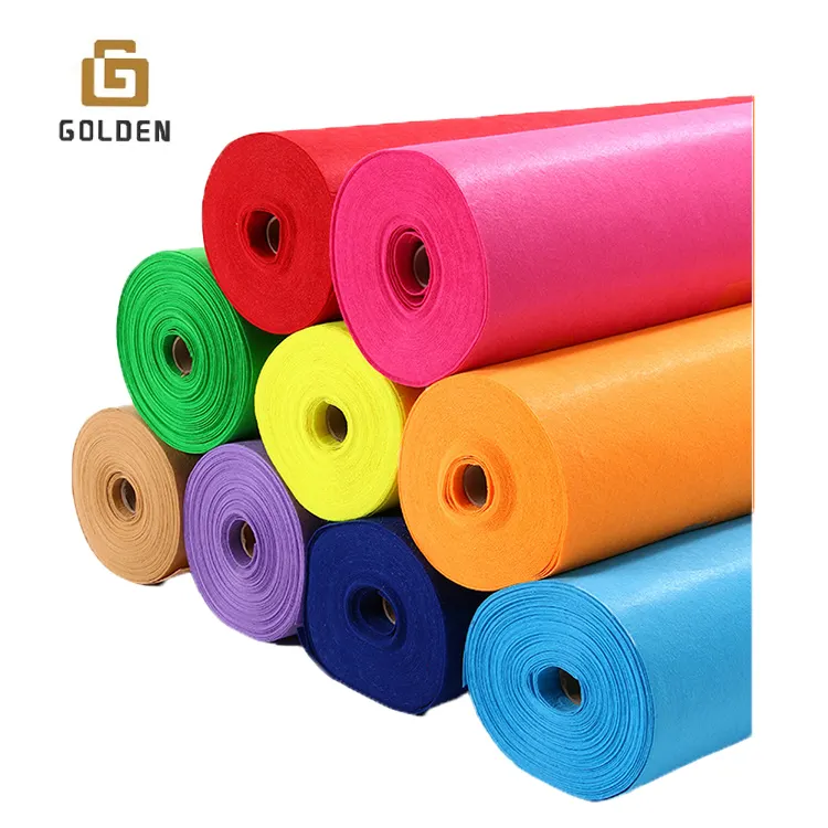 Customized Stiff Felt Fabric 100% Polyester Needle Punched Nonwoven Needle Felt Underlay Sofa Fabric Needle Punch