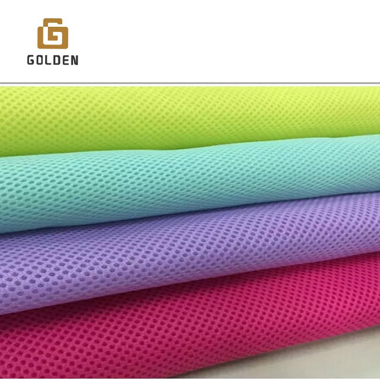 High Elastic Big Hole 4d Air Mesh Shoes Fabric Spandex Sports Coloured Nylon Mesh Fabric For Casual Shoes