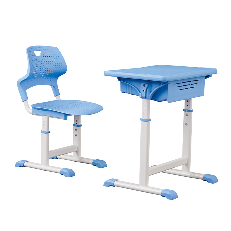 Modern Comfortable Classroom Furniture Plastic Student Desk And Chair For Primary School  Single Metal Study Table With Chairs