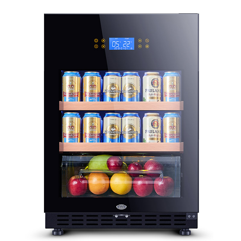 Mini Fridge Cooler-150 Can Beverage Refrigerator Glass Door for Beer Soda or Wine Bottle Small Drink Dispenser for Home Office