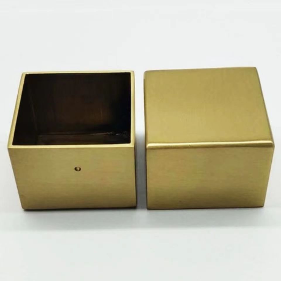 Wholesale custom Square Brass Sofa Leg Covers Chair Foot Tube Protect Mat Cabinet Legs cover