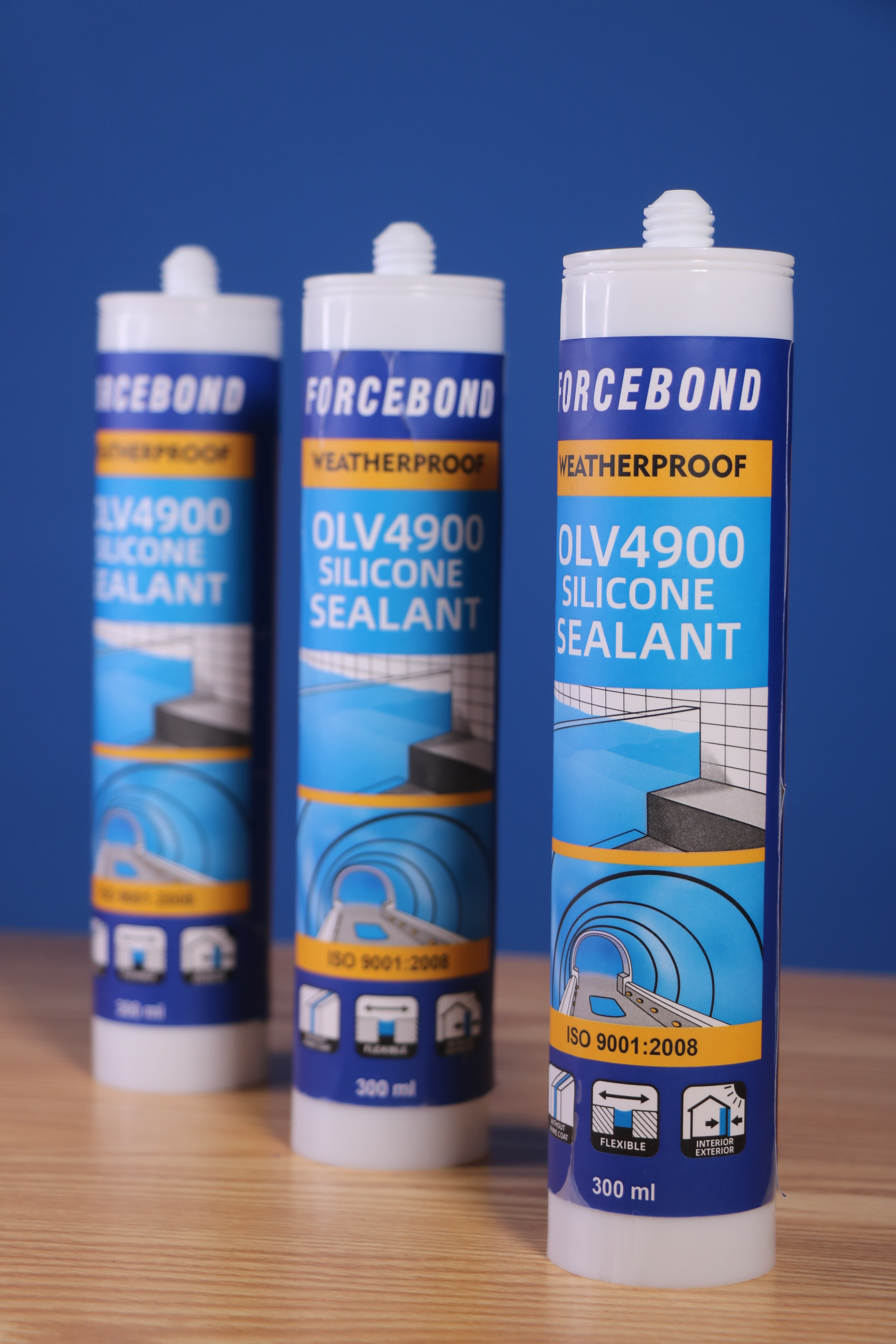 Swimming pool silicone sealant chemical adhesive RTV weatherproof 300ml OEM available on construction