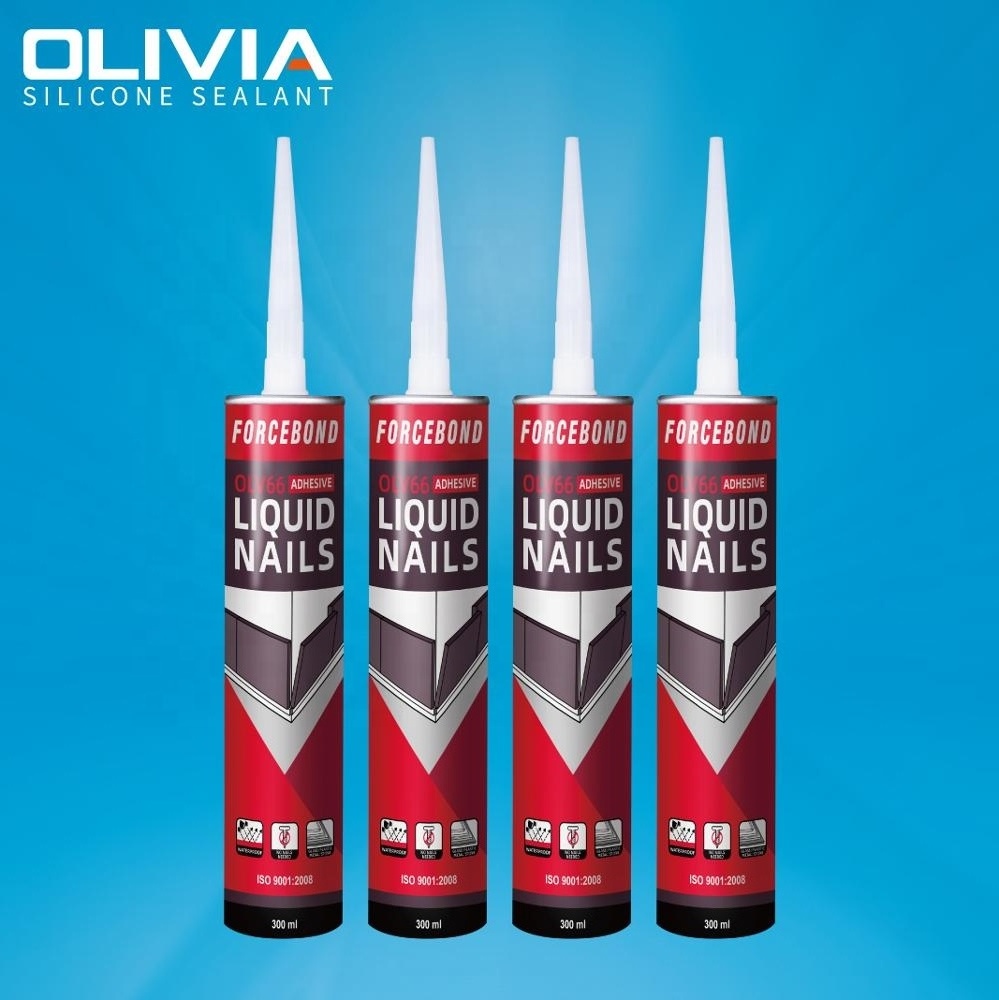 Best price liquid nails construction adhesive free nails glue OLV66 no more nails silicon sealant