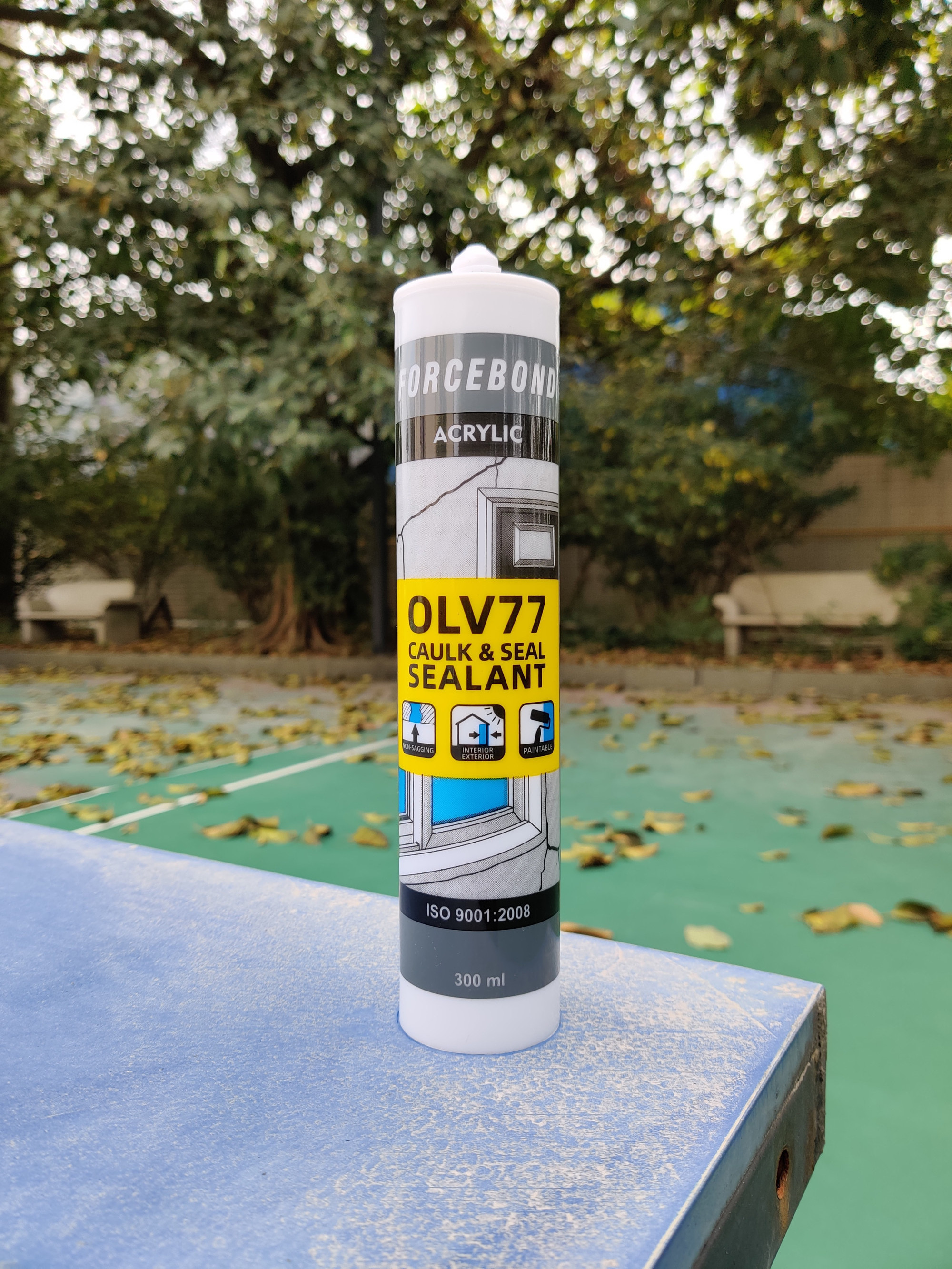 High performance paintable anti-fungal white acrylic sealant for wall seal