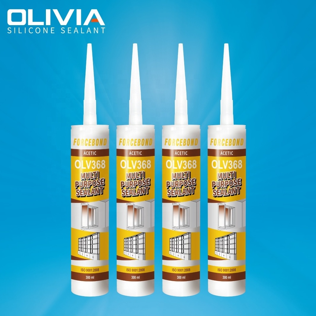 Gold Chemical Fast Cure Acid GP Silicon Para Vidrios de Ventanas Silicone Sealant OLV368