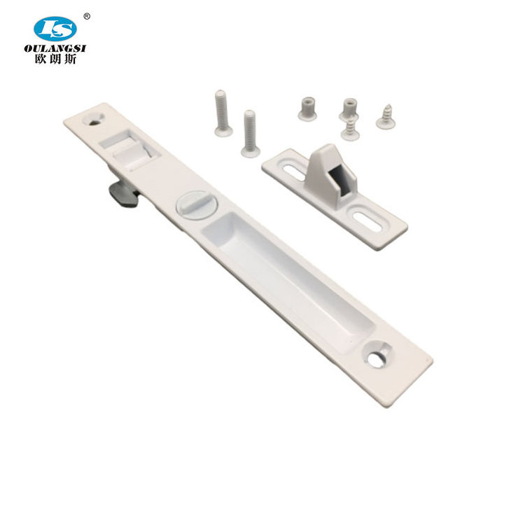 White Color Pvc Sliding Window Lock, Double Sides Lock