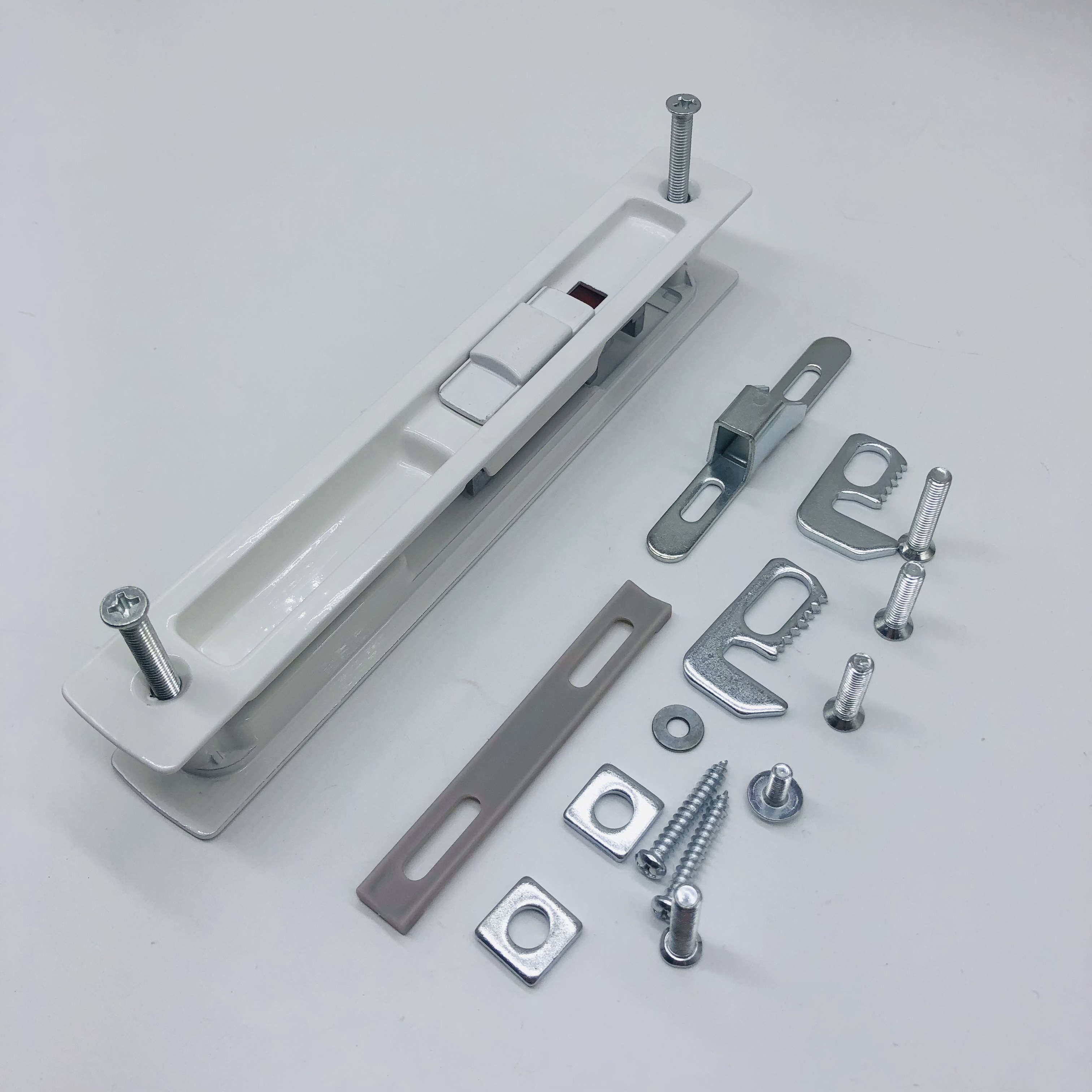 OLS-D07 White Color Aluminum Sliding Window Door Lock Double Sides Door Latch