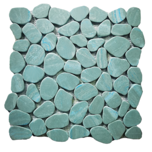 Multiple styles Sliced Resin Pebble Mosaic For Bathroom Indoor Outdoor Stone Tiles