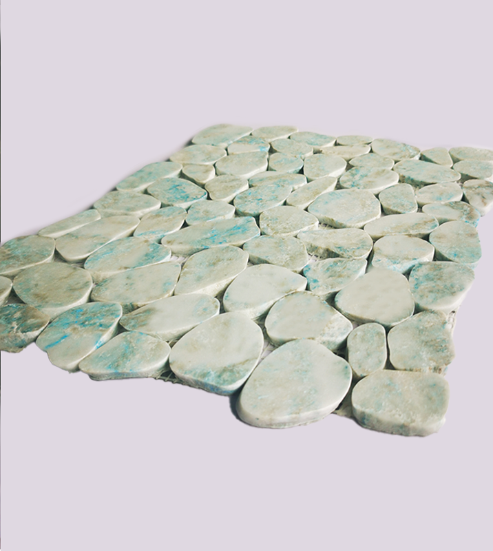 Factory Sliced Resin Pebble Free Style Mosaics for Kitchen Bathroom Indoor Outdoor Resin Mosaic Tiles